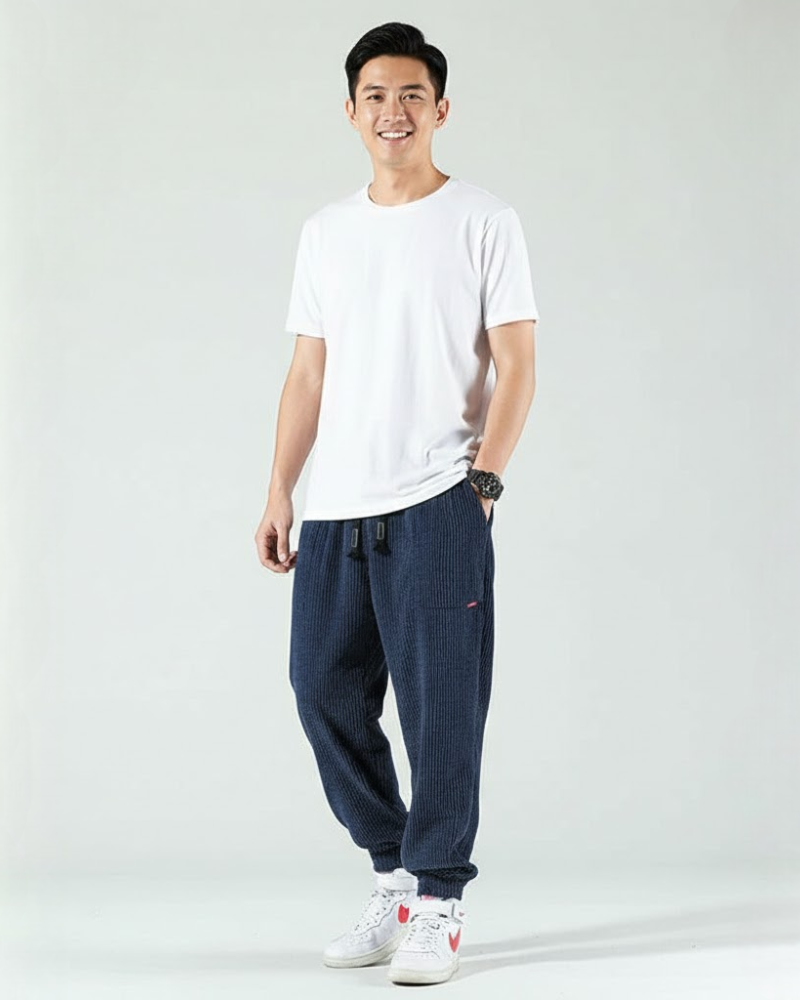 Emerson Pantaloni Jogger Bărbați din Catifea Canelată – Croială Relaxată & Confort Casual