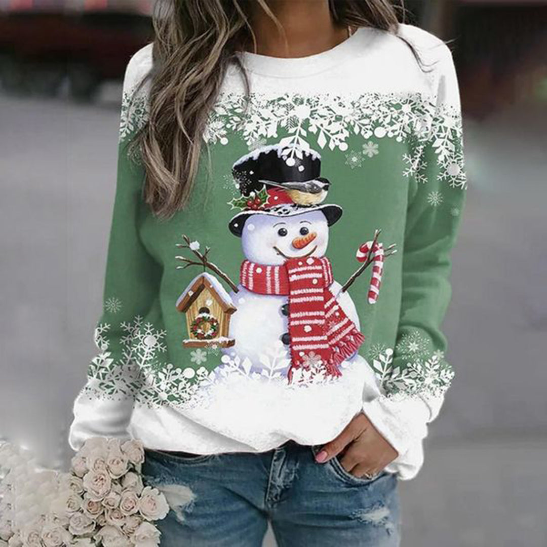 Zariah Pull Femme Noël – Confortabil & Festiv cu Model Elegant de Om de Zăpadă