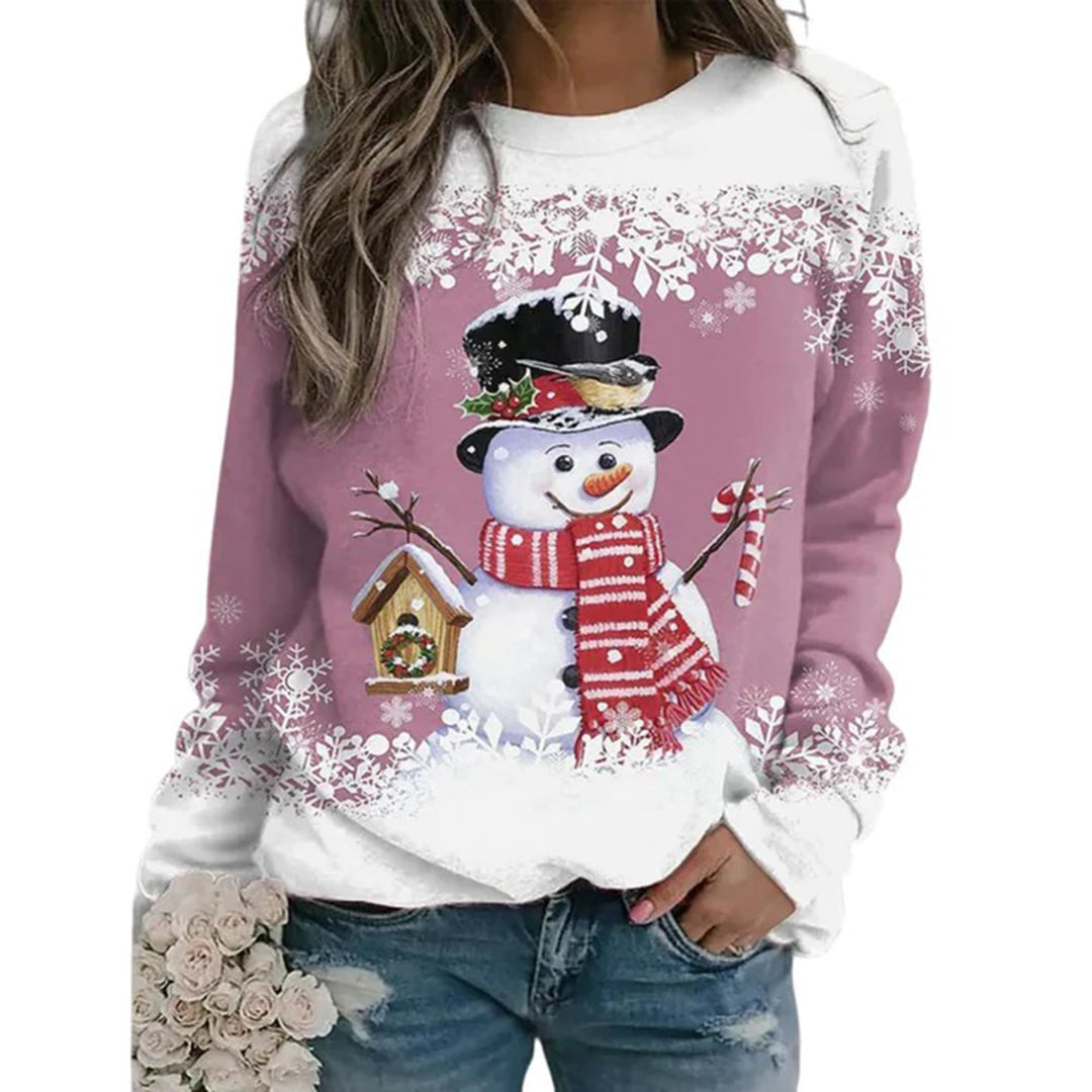 Zariah Pull Femme Noël – Confortabil & Festiv cu Model Elegant de Om de Zăpadă