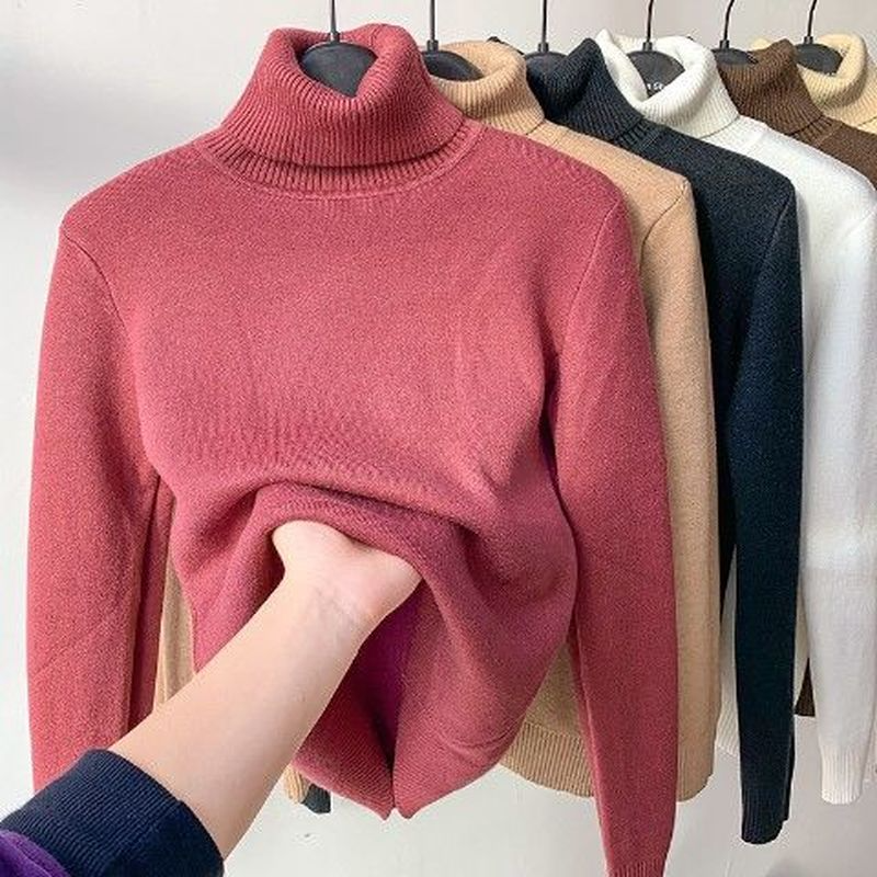 Maglione da donna Delaney: comodo maglione lavorato a maglia con calda fodera in pile per l'inverno