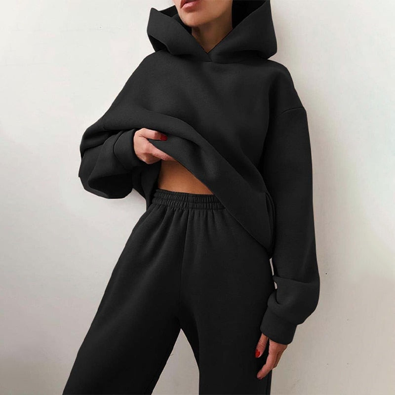 Delaney Joggedress Oversize Dame – Avslappet og Moderne Komfortabelt Sett med Topp og Bukse