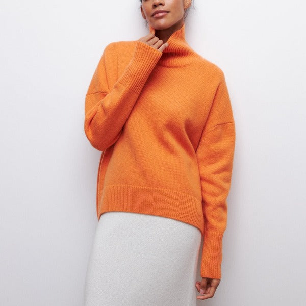 Camille Pull Žena Zima – Měkký Pohodlný Úplet & Elegantní Střih Lehce Volný