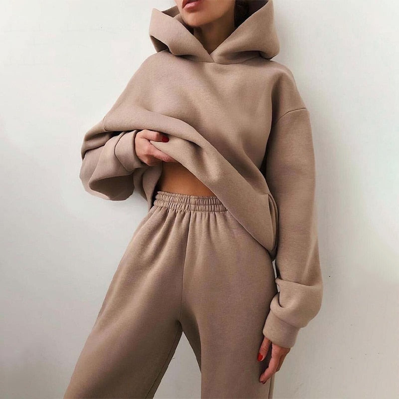 Delaney Joggedress Oversize Dame – Avslappet og Moderne Komfortabelt Sett med Topp og Bukse