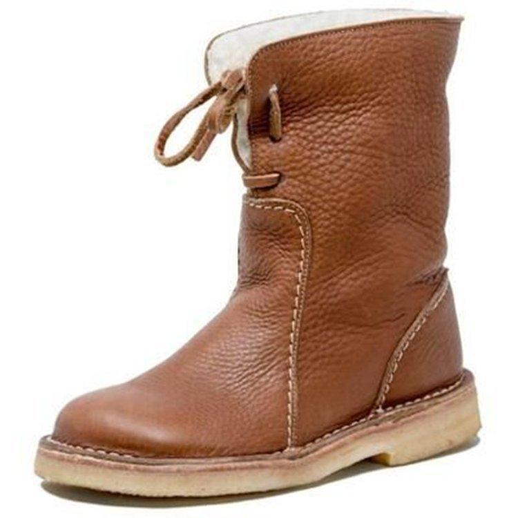 Emersyn Women's Heated Boots – Waterproof Leather with Wool Lining & Winter Comfort