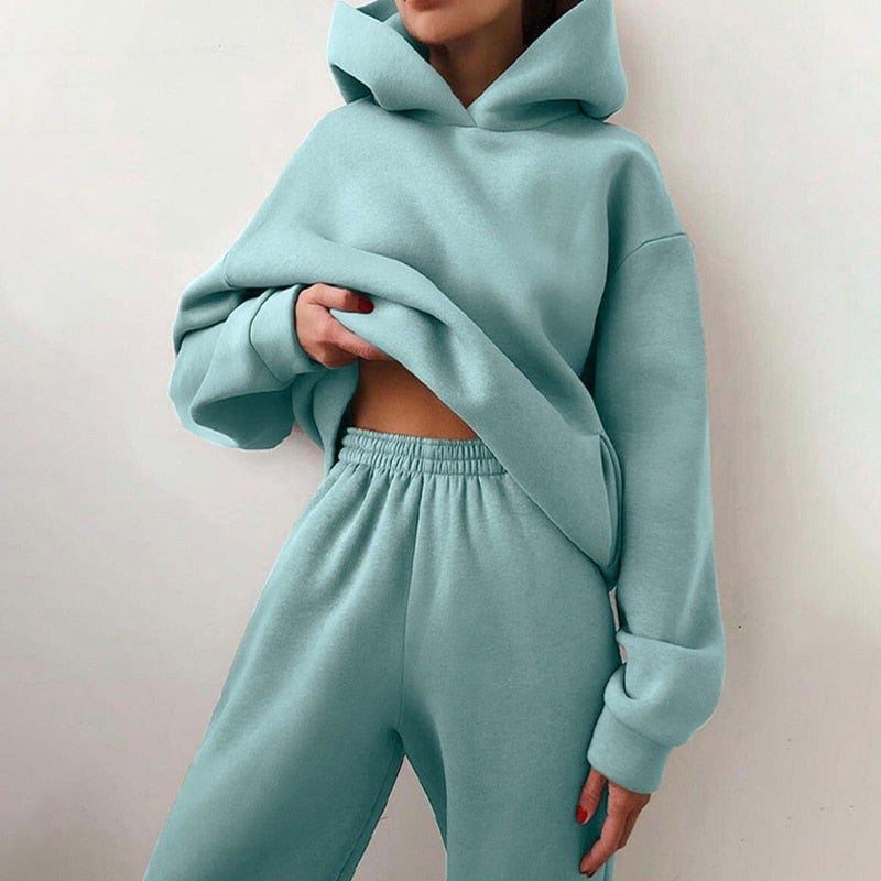 Delaney Joggedress Oversize Dame – Avslappet og Moderne Komfortabelt Sett med Topp og Bukse