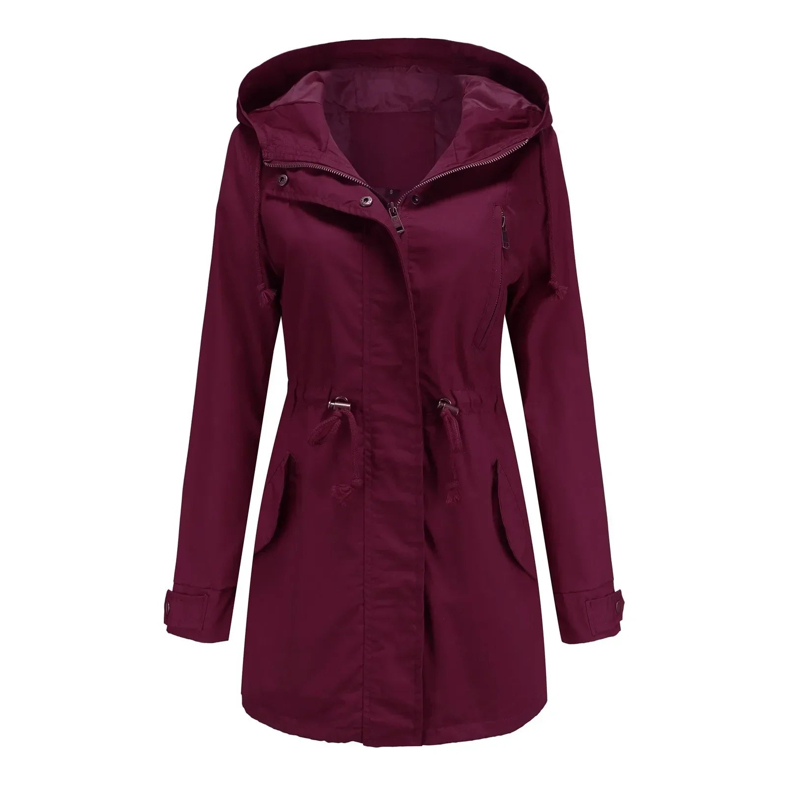 Parka Longa para Mulher Stella – Capuz Integrado, Isolamento Quente e Fecho de Correr