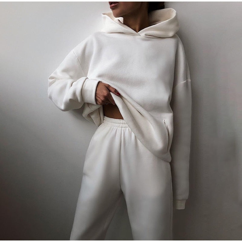 Delaney Joggedress Oversize Dame – Avslappet og Moderne Komfortabelt Sett med Topp og Bukse