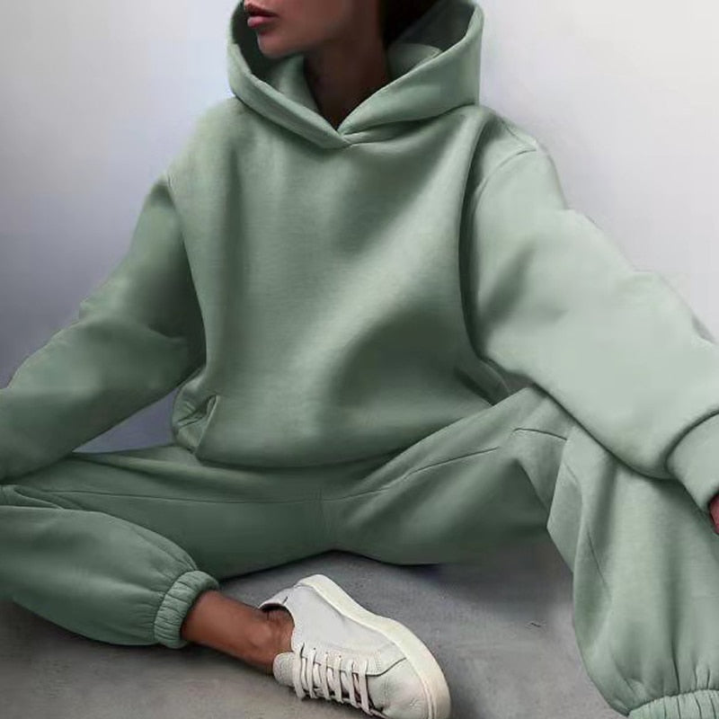 Delaney Joggedress Oversize Dame – Avslappet og Moderne Komfortabelt Sett med Topp og Bukse