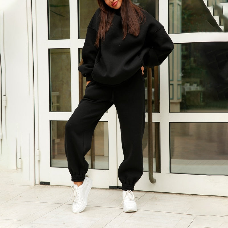 Delaney Joggedress Oversize Dame – Avslappet og Moderne Komfortabelt Sett med Topp og Bukse