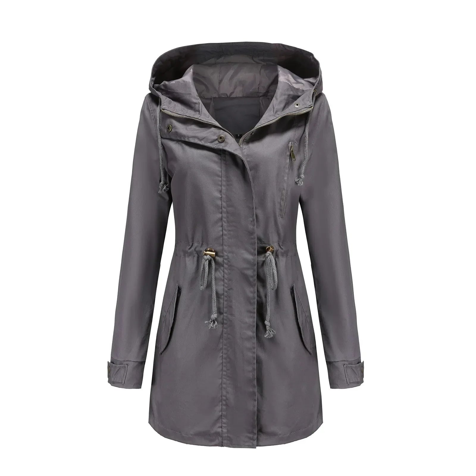 Parka Longa para Mulher Stella – Capuz Integrado, Isolamento Quente e Fecho de Correr