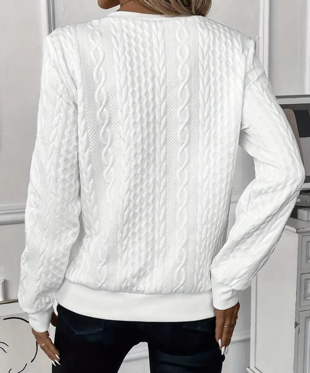 Margaux Sweat Femme Hiver – Komfortabel strikket lynlåstrøje med elegant design
