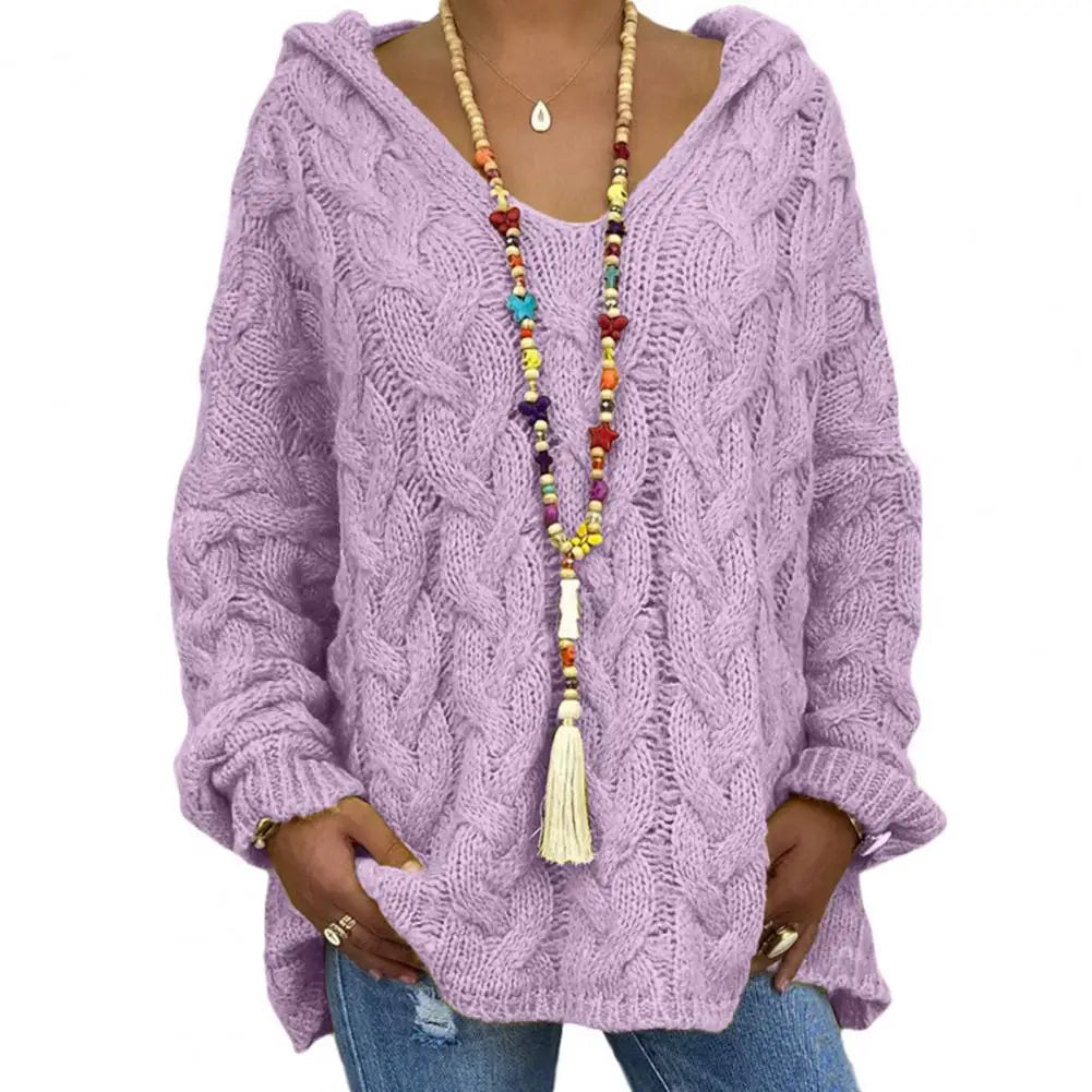 Liana Pullover in Twisted Knit for Women – Soft and Oversized Knit Top with Elegant Textured Pattern