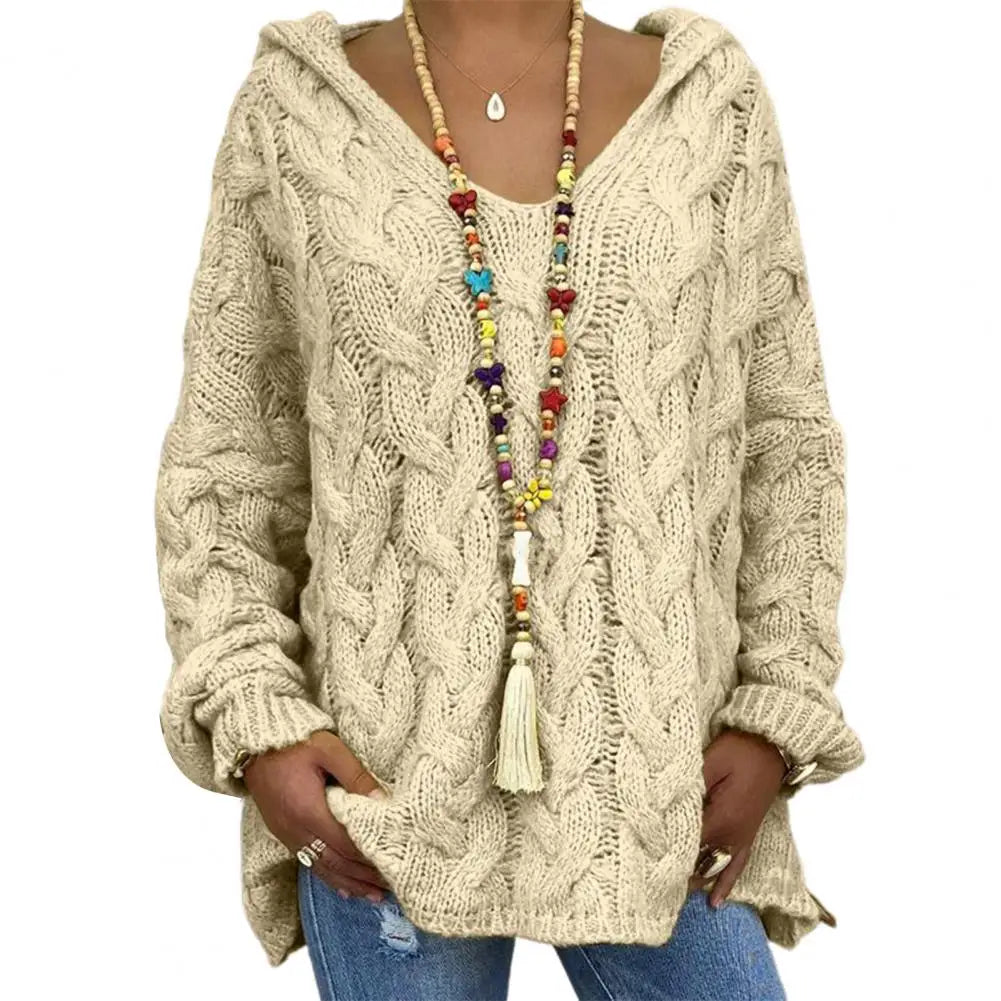 Liana Pullover in Twisted Knit for Women – Soft and Oversized Knit Top with Elegant Textured Pattern