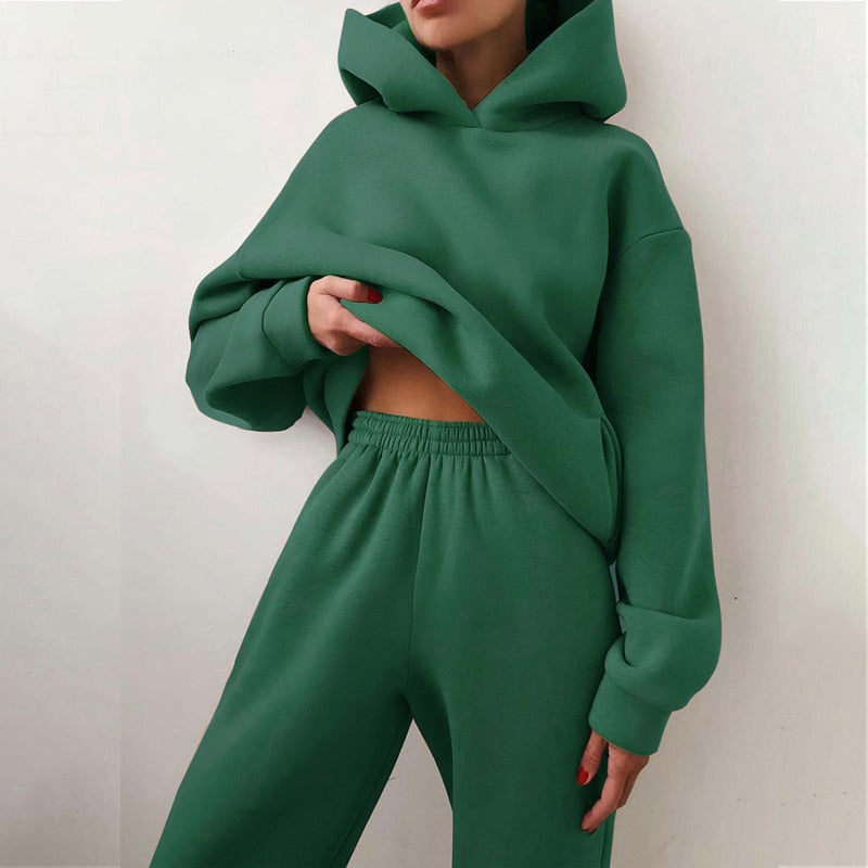 Delaney Joggedress Oversize Dame – Avslappet og Moderne Komfortabelt Sett med Topp og Bukse