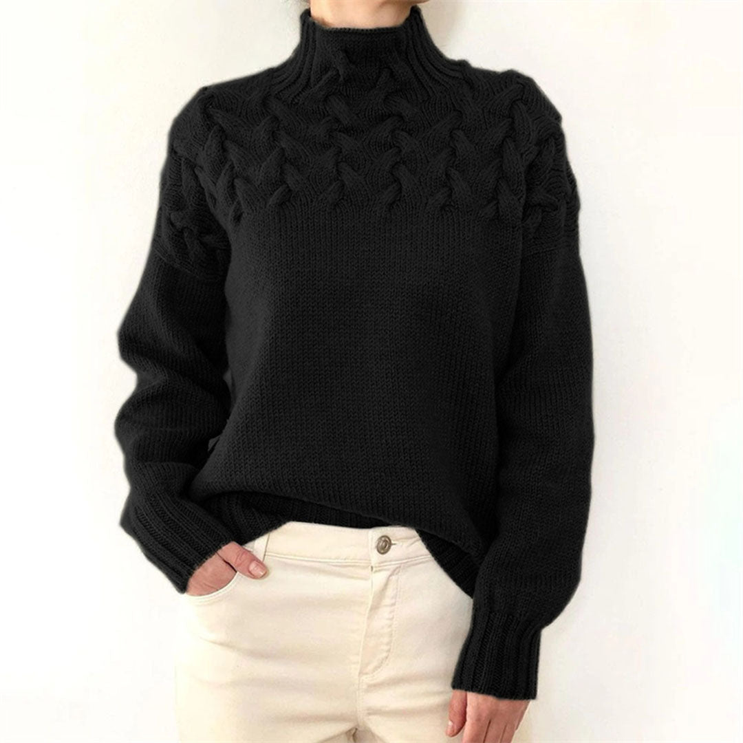 Mikayla Pull Femme – Rollkragenpullover aus warmem und elegantem Strick für den Winter