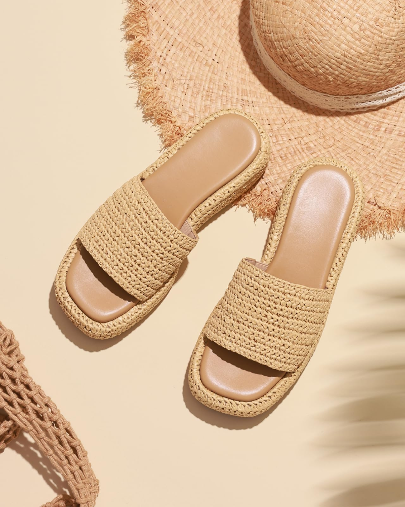 Tessa Sandales Femme – Espadrilles Compensées Plateforme Slip-On Style Bohème Été