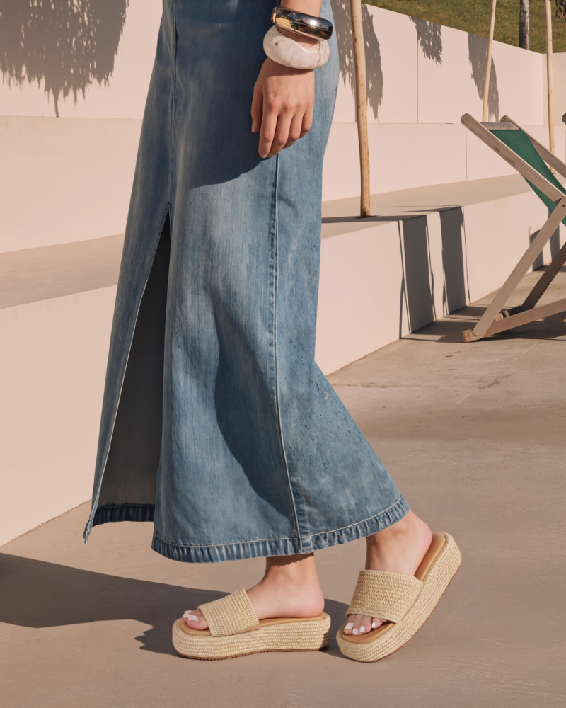 Tessa Sandales Femme – Espadrilles Compensées Plateforme Slip-On Style Bohème Été