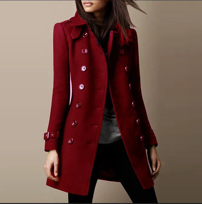 Lucille Manteau Femme – Eleganter langer Wollmantel Prestige im zeitlosen Stil