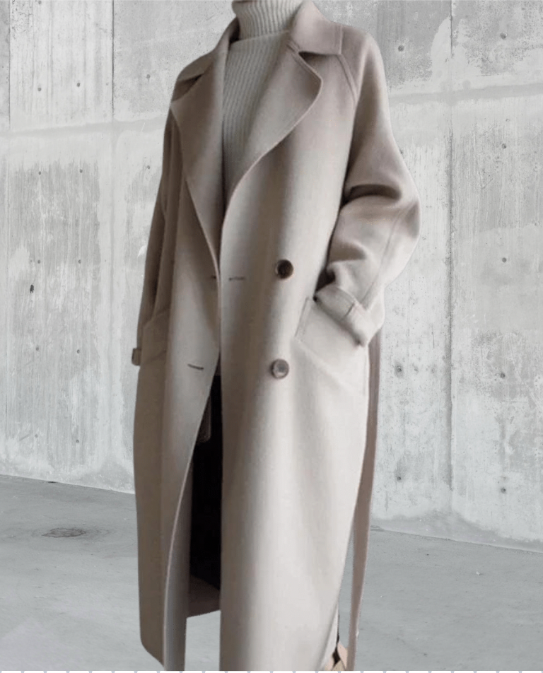 Isabelle Femme Manteau Largo en Lana – Élégant & Confortable Manteau d’Hiver Intemporel