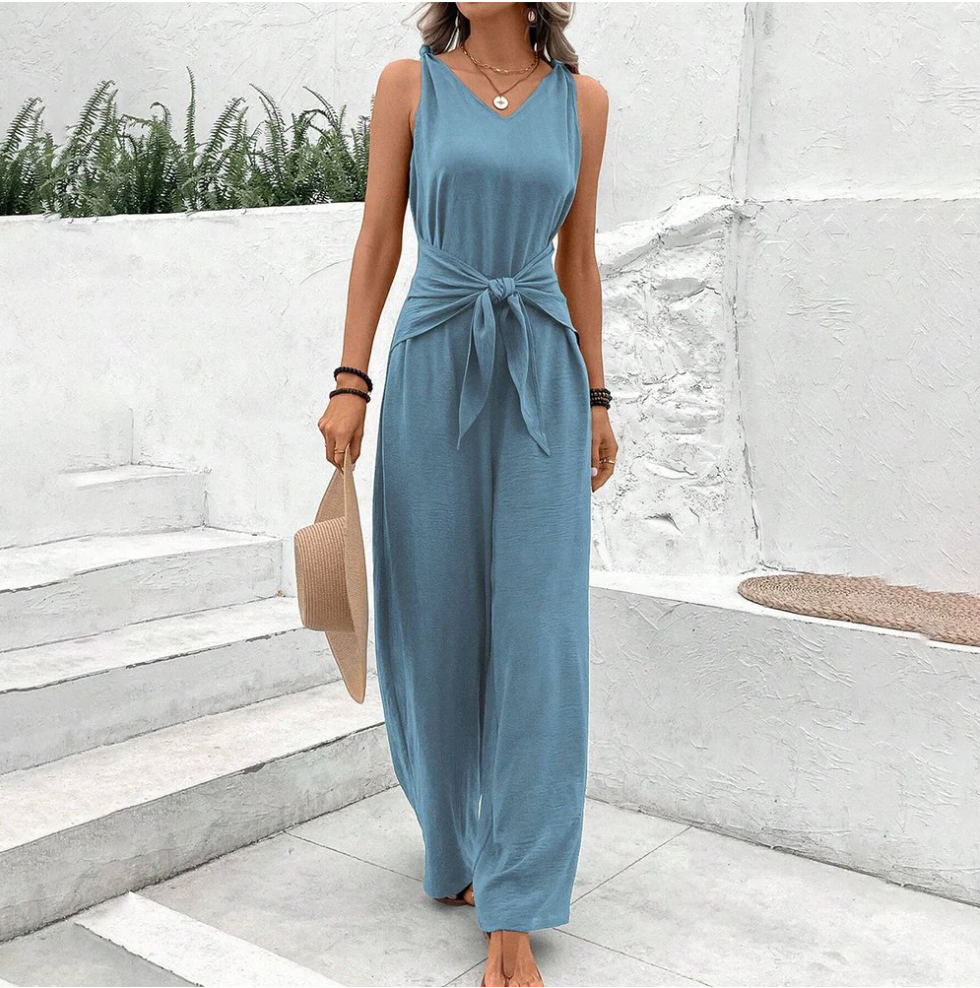 Amelita Combinaison Femme – Combinaison Chic con Pantalón de Piernas Anchas Elegantes