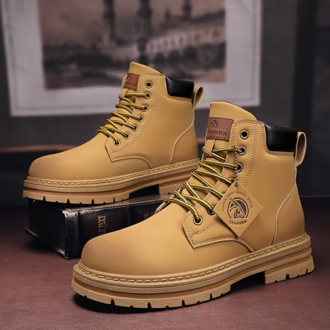 Elmo Bottes Homme à Lacets – Chaussures Robustes en Cuir avec Semelle Antidérapante & Confort Premium