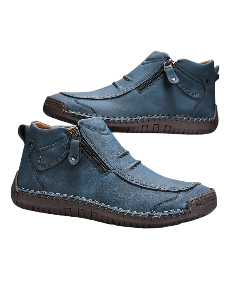 Quinn Schoenen voor Heren met Ergonomische Ondersteuning – Zijrits, Duurzaam Comfort & Elegante Stijl