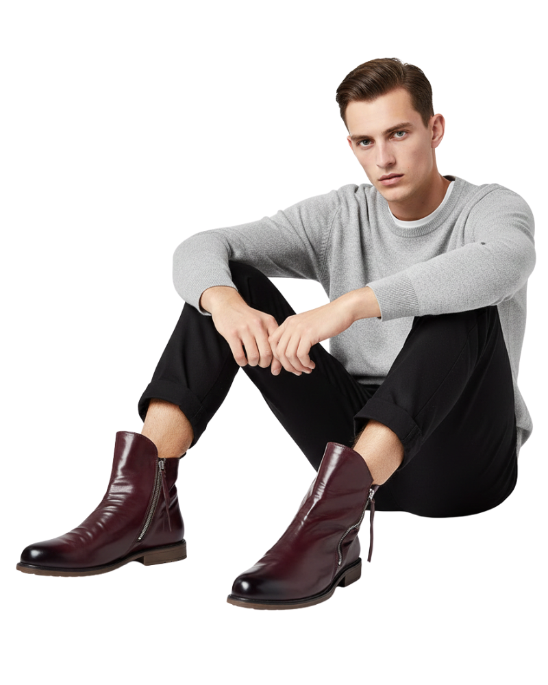 Daniel Bottines Homme à Zip – Boots Modernes Élégantes Silhouette Ajustée et Polyvalente