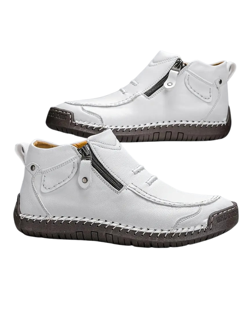 Quinn Schoenen voor Heren met Ergonomische Ondersteuning – Zijrits, Duurzaam Comfort & Elegante Stijl