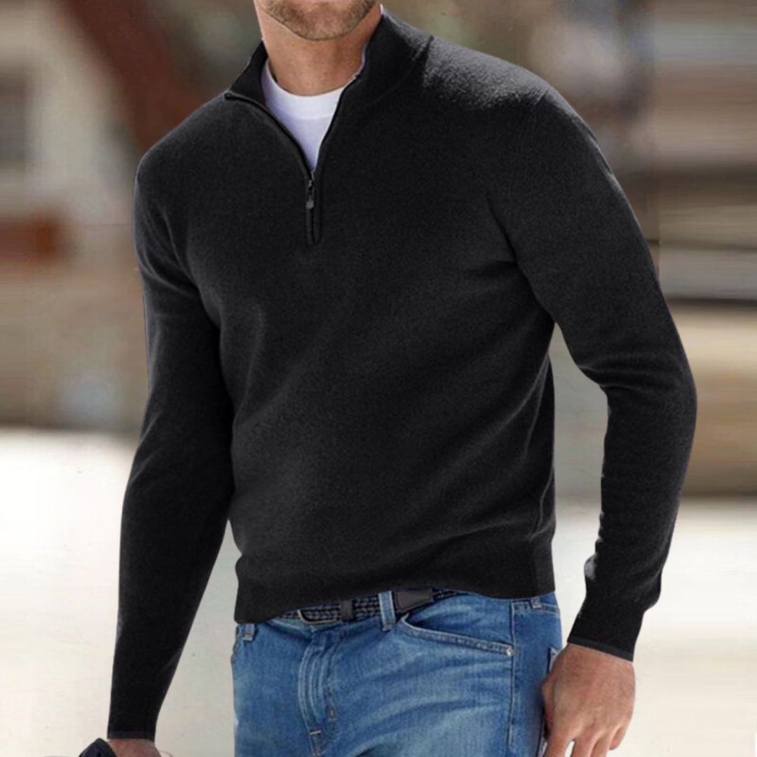 Noah Pull Homme Col Zippé – Estilo Moderno, Confort Respirante y Duradero en Algodón Poliéster