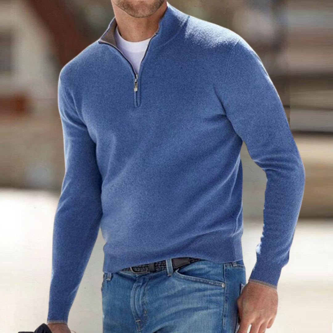 Noah Pull Homme Col Zippé – Estilo Moderno, Confort Respirante y Duradero en Algodón Poliéster