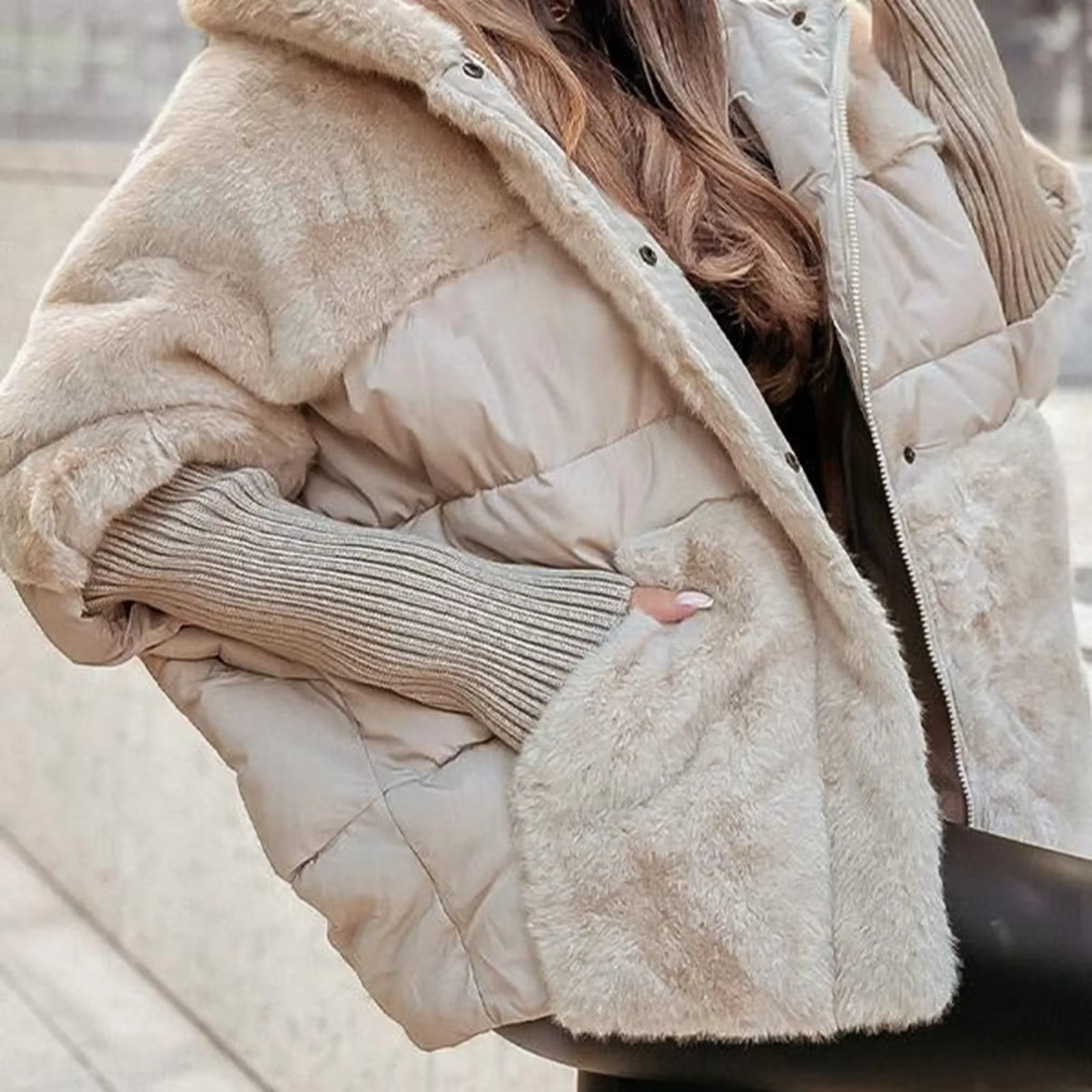 Sapphire Manteau Hiver Femme – Veste Chaude Unicolore avec Coupe Confortable et Élégante