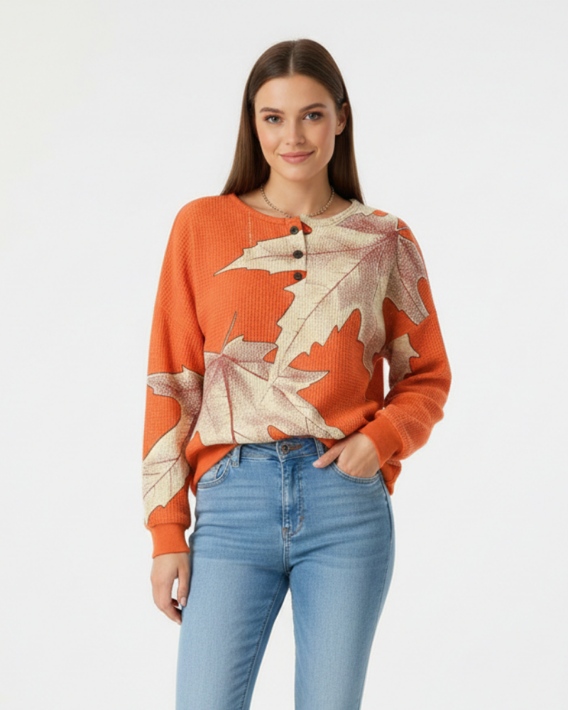 Pulover damă Quinlyn din tricot cu model gofrat gros – Interior moale periat și căldură pentru toamnă/iarnă