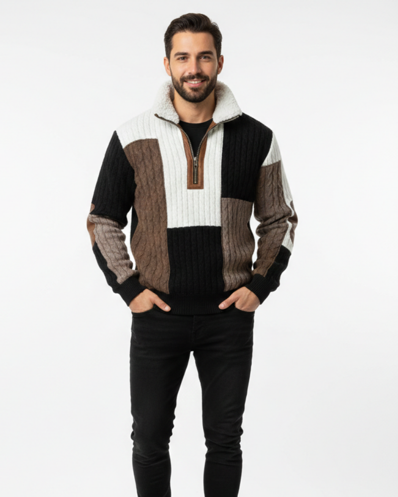 Maglione Quade Uomo Collo Foderato – Maglia Isolante, Comfort Duraturo e Stile Sobrio