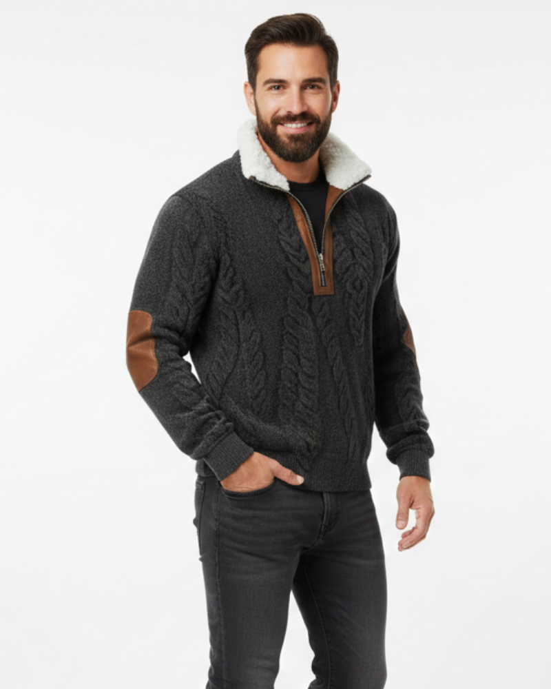 Maglione Quade Uomo Collo Foderato – Maglia Isolante, Comfort Duraturo e Stile Sobrio