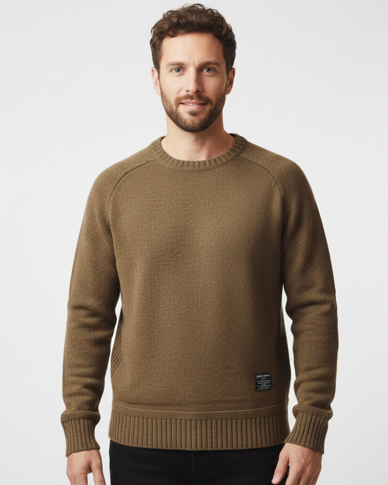 Conrad Mode Pull Homme Tricoté – Modèle Élégant avec Coudières Coupe Confort