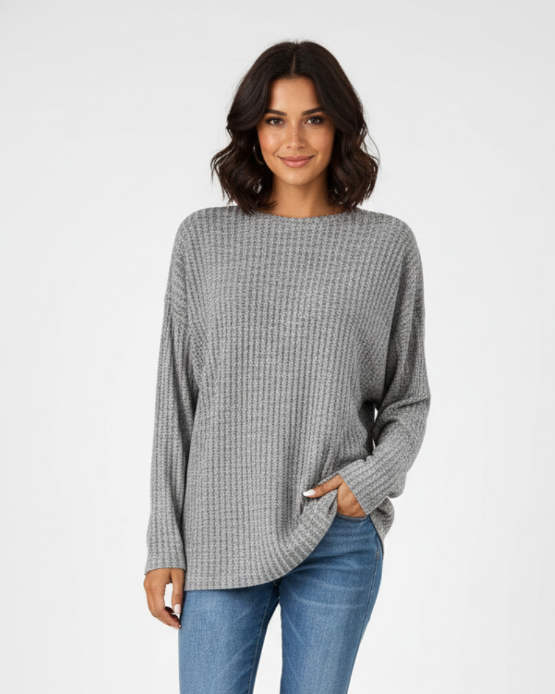 Jamily Damenpullover Klassisch mit Langarm – Bequemer Freizeitpullover im Zeitlosen Stil