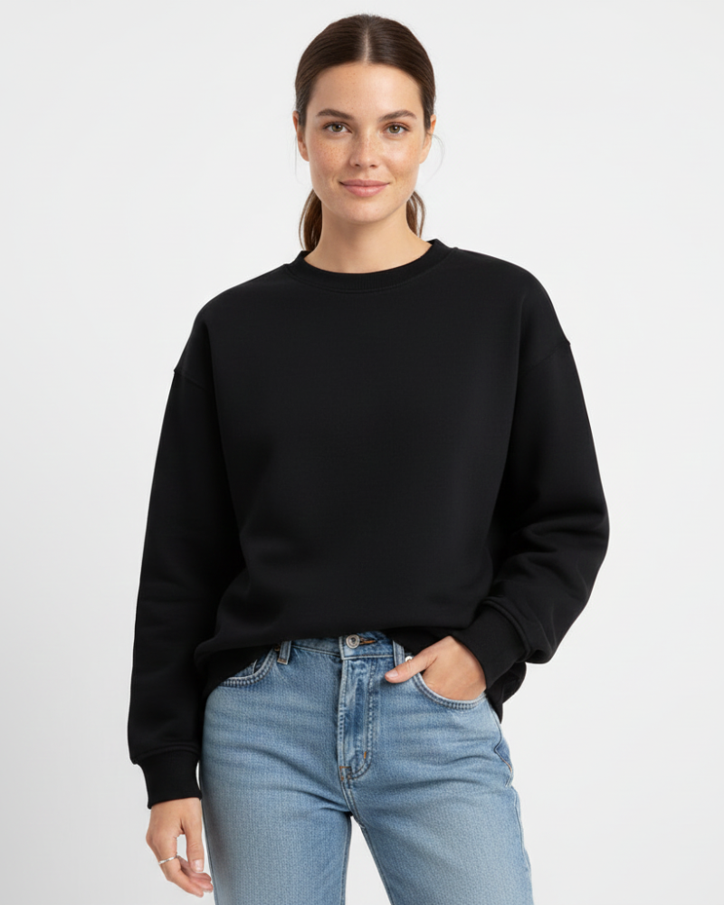 Rosie Oversized Women's Pullover – Comfortable Sweatshirt with Round Neck, Long Sleeves & Relaxed Fit
