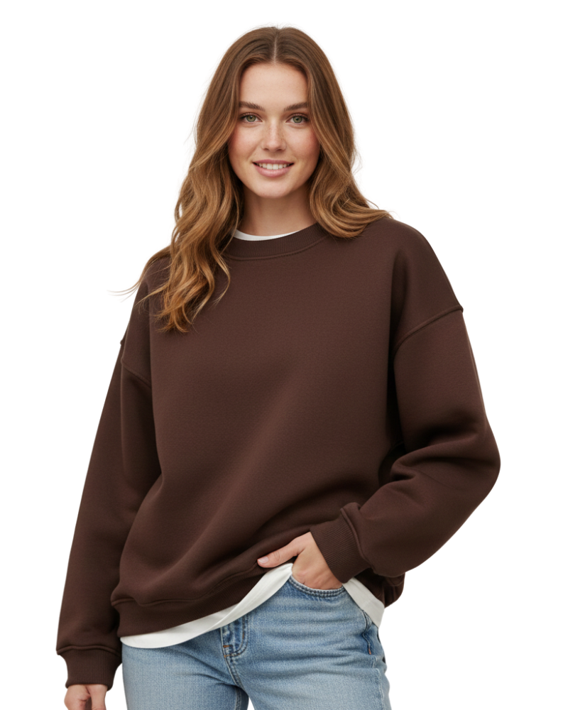 Rosie Oversized Women's Pullover – Comfortable Sweatshirt with Round Neck, Long Sleeves & Relaxed Fit