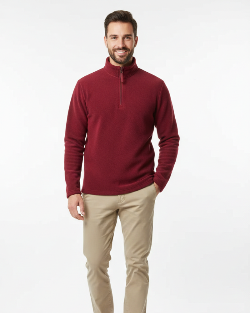 Callan Maglia in Pile con Mezza Cerniera Uomo – Leggera, Calda e Stile Sobrio Invernale