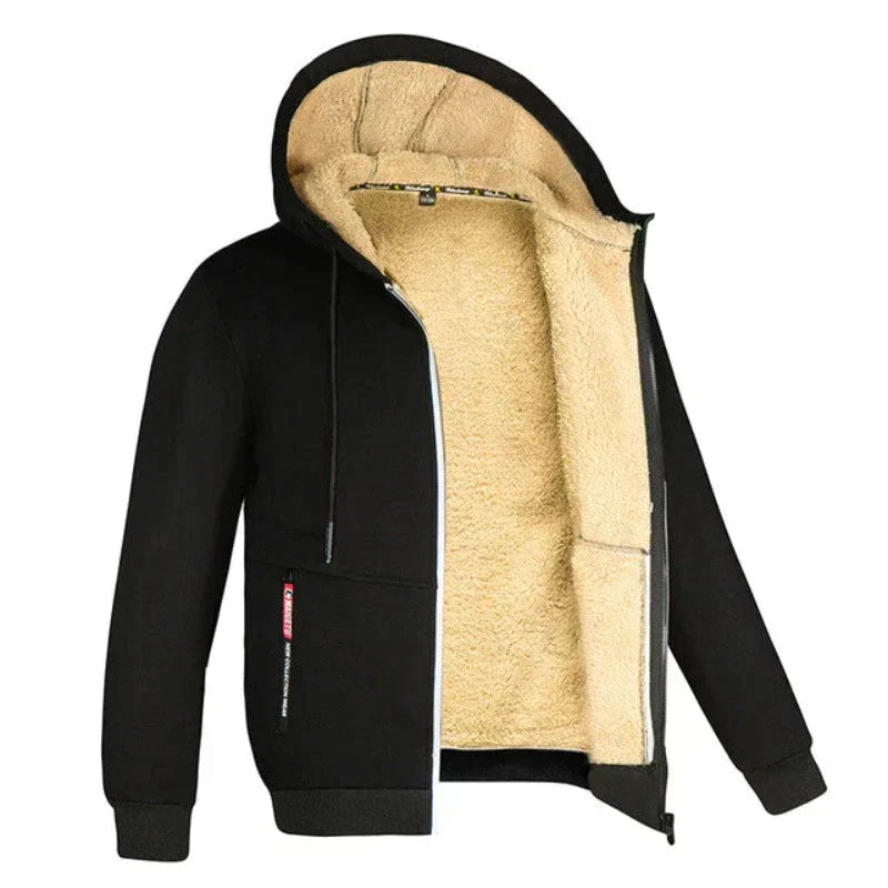 Diego Veste Homme Hiver – Chaude & Élégante avec Capuche Intégrée & Fermeture Éclair