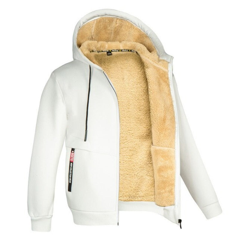 Diego Men's Winter Jacket – Warm & Elegant with Integrated Hood & Zipper Closure