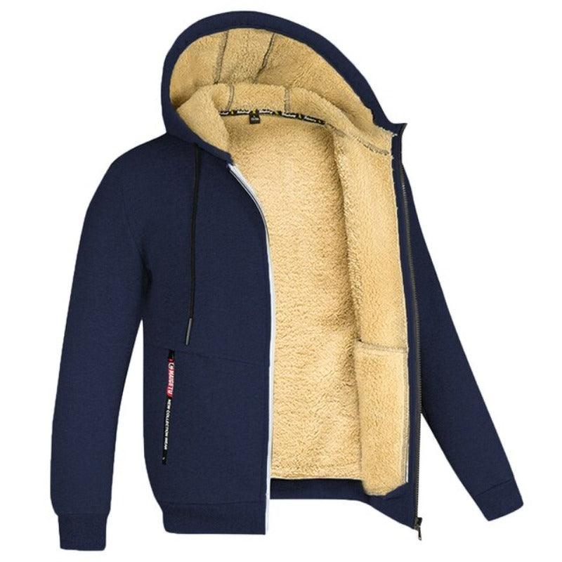 Diego Men's Winter Jacket – Warm & Elegant with Integrated Hood & Zipper Closure