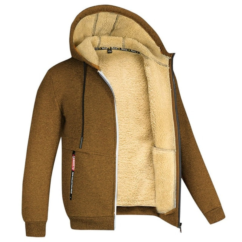 Diego Men's Winter Jacket – Warm & Elegant with Integrated Hood & Zipper Closure