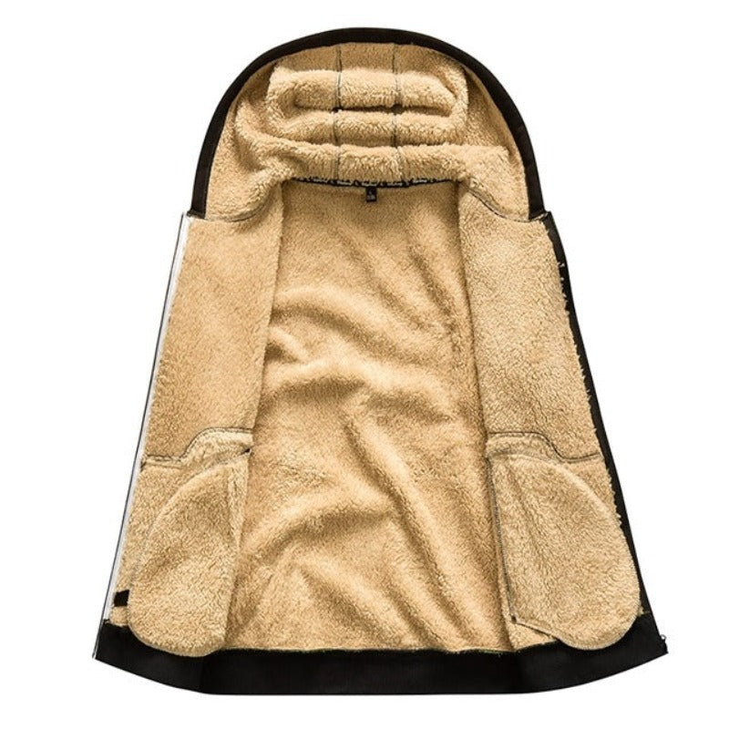Diego Men's Winter Jacket – Warm & Elegant with Integrated Hood & Zipper Closure
