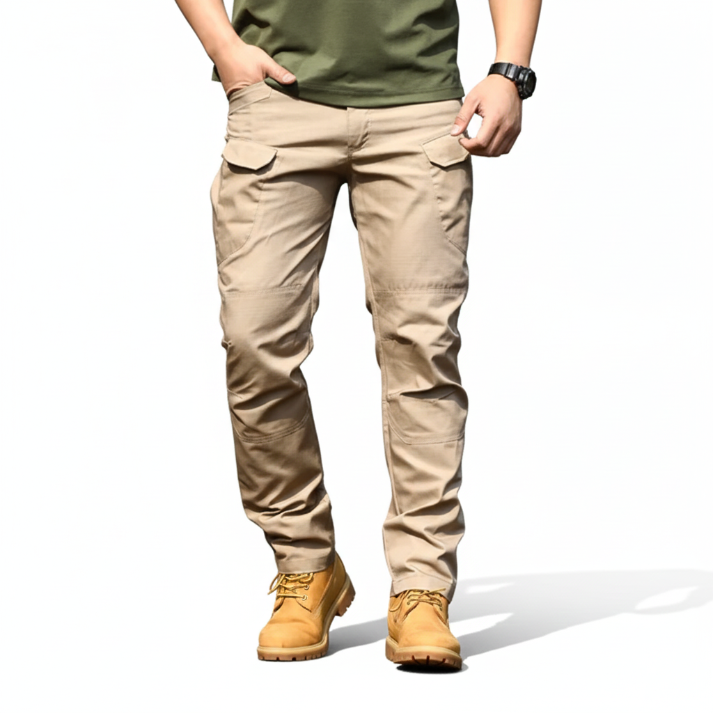 Troy Pantalón Táctico Hombre – Pantalón de Trabajo Impermeable con Bolsillos Cargo y Rodillas Reforzadas