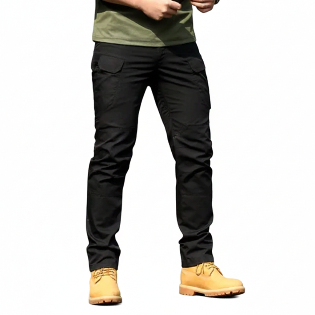 Troy Pantalón Táctico Hombre – Pantalón de Trabajo Impermeable con Bolsillos Cargo y Rodillas Reforzadas