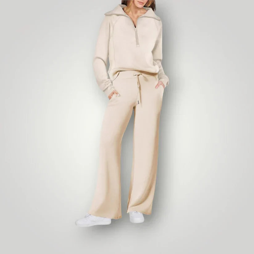 Completo da casa da donna Ellie: comodo set casual con vestibilità elegante e tessuto morbido