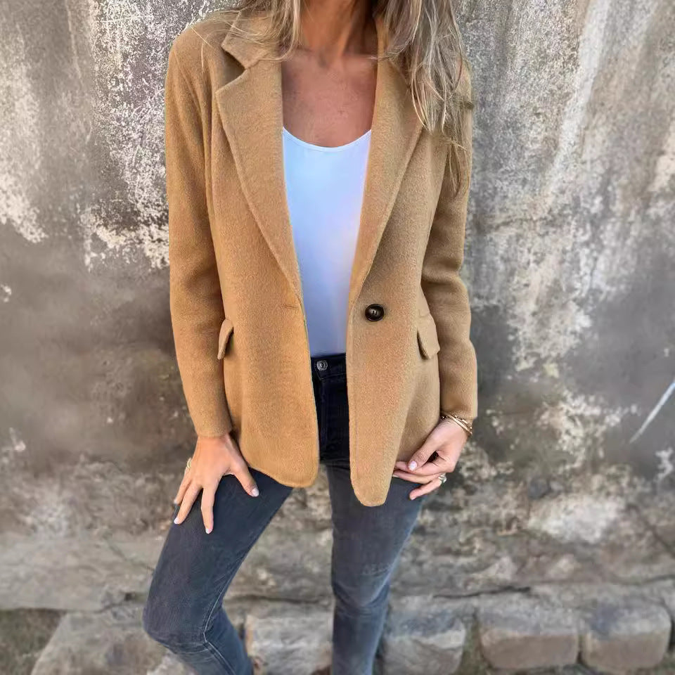 Valentina Γυναικείο Παλτό – Μακρύ Παλτό από Μάλλινο Μείγμα Ζεστό Κομψό Μοντέρνο Κοψίμο