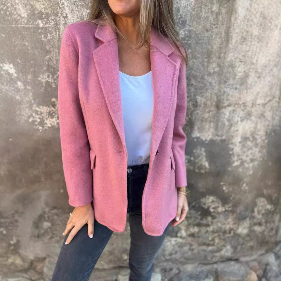 Valentina Γυναικείο Παλτό – Μακρύ Παλτό από Μάλλινο Μείγμα Ζεστό Κομψό Μοντέρνο Κοψίμο