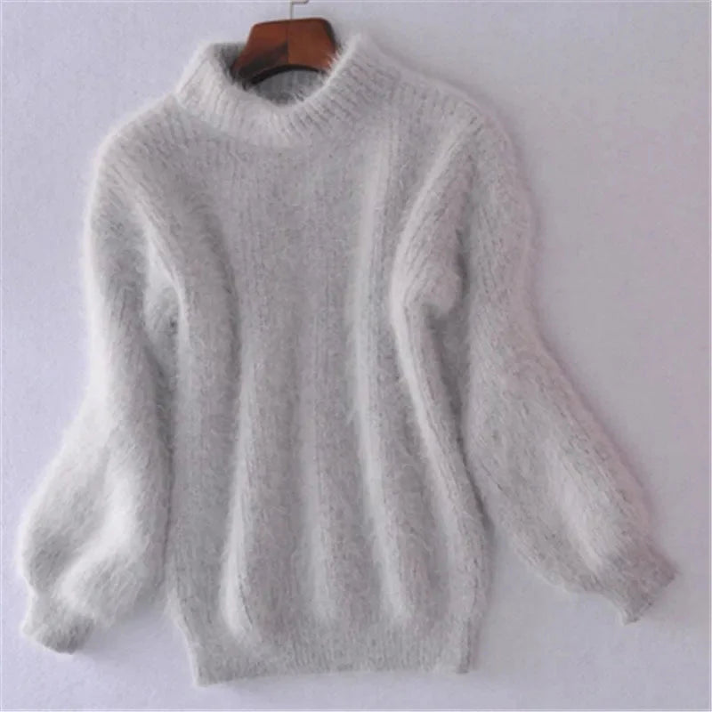 Taylor Pull Femme – Sweat Fluffy Doux en Bleu Clair, Chaleur & Style Hiver Décontracté
